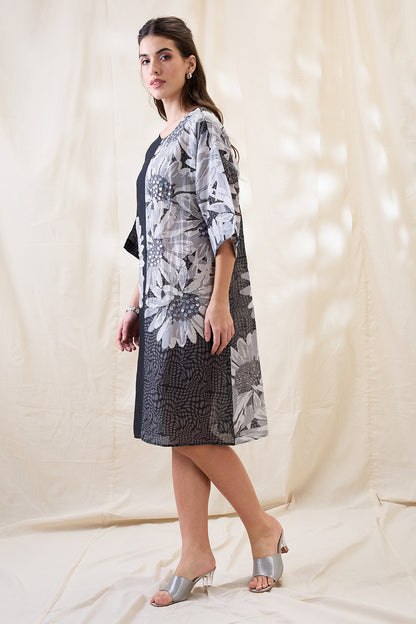 RAVYA EMBELLISHED BOXY DRESS