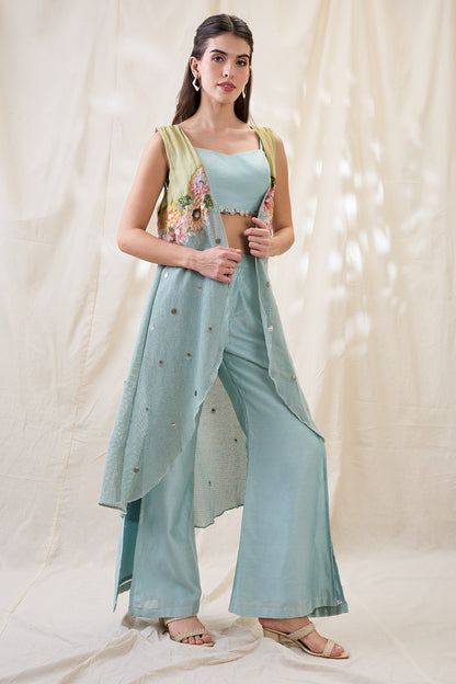 RAVYA CO-ORD SET WITH EMBROIDERED JACKET