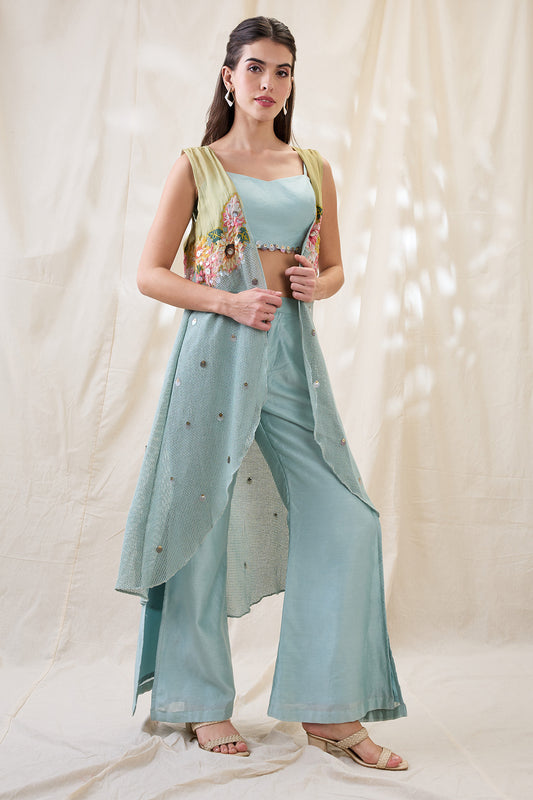 RAVYA CO-ORD SET WITH EMBROIDERED JACKET