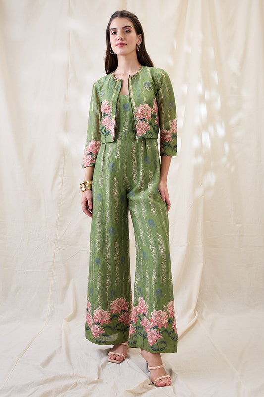 RAVYA EMBROIDERED JUMPSUIT SET