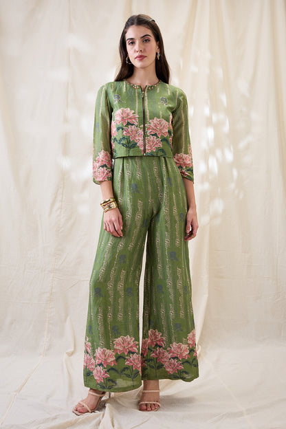 RAVYA EMBROIDERED JUMPSUIT SET