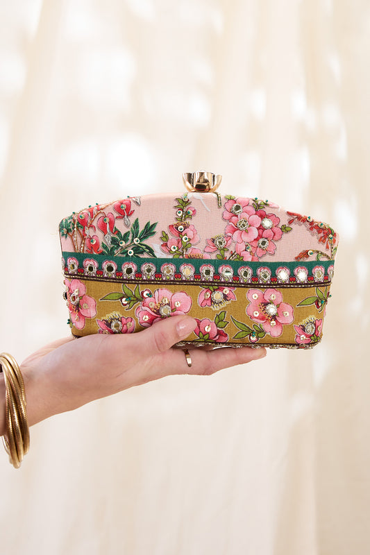 TAMAYA EMBELLISHED CLUTH BAG
