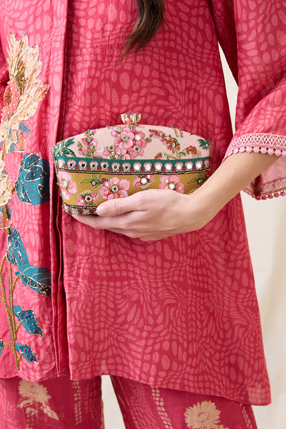 TAMAYA EMBELLISHED CLUTH BAG