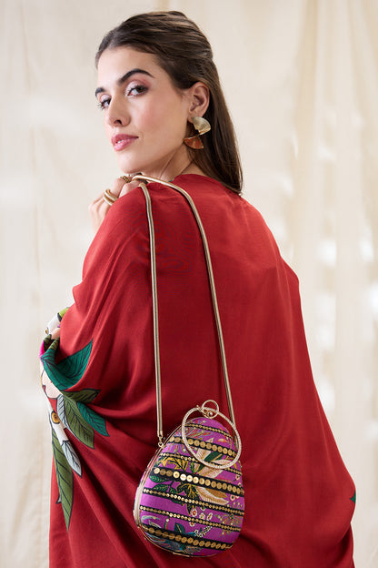 AARANI EMBELLISHED CLUTH BAG