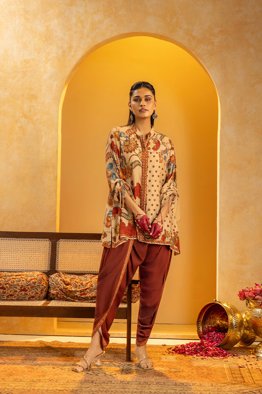RANGTARA EMBELLISHED DHOTI SET