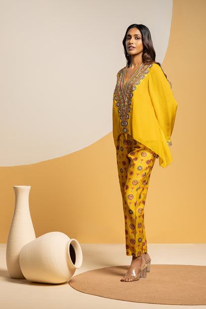 TAARANI EMBELLISHED V-NECK CO-ORD  SET