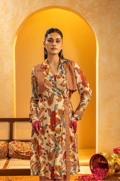 RANGTARA EMBELLISHED LAYERED KURTA SET