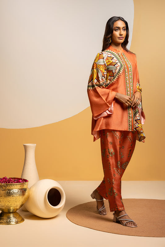 TAARANI EMBELLISHED KIMONO CO-ORD SET