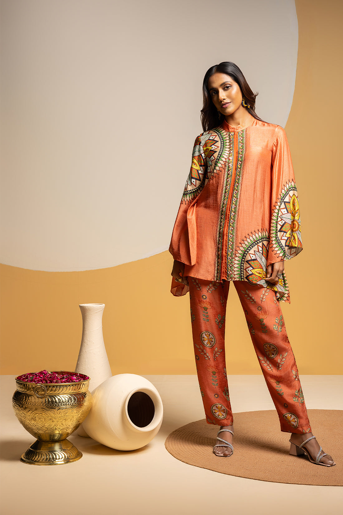 TAARANI EMBELLISHED KIMONO CO-ORD SET