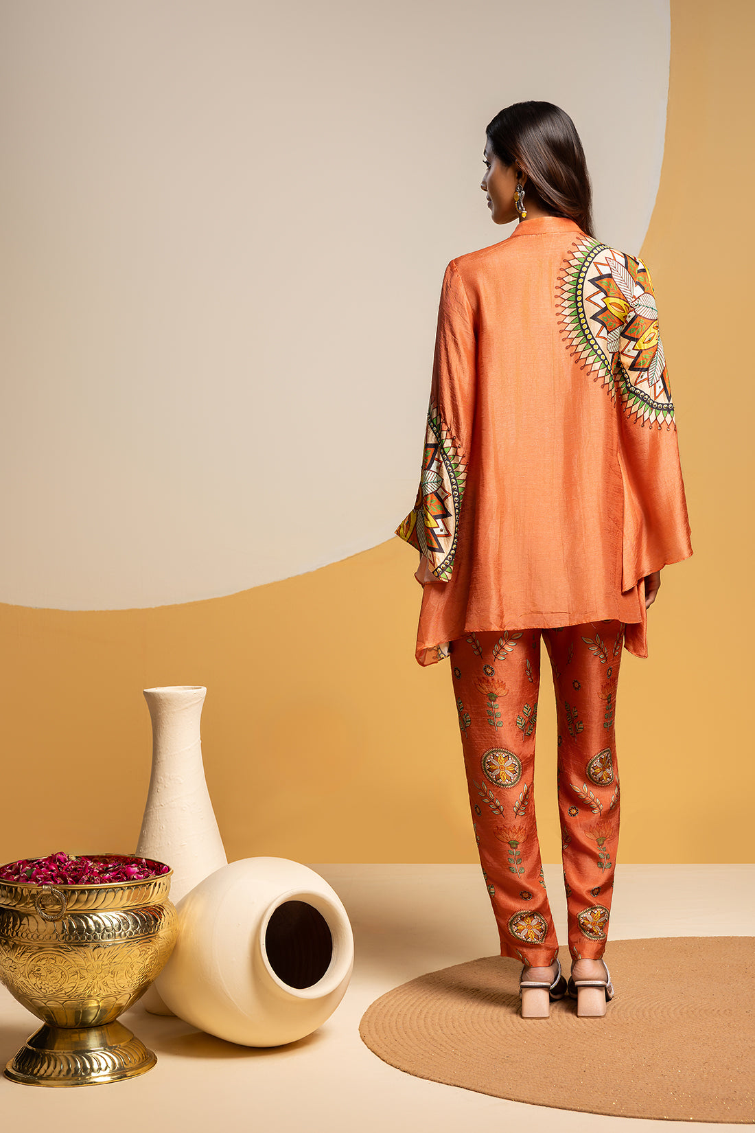 TAARANI EMBELLISHED KIMONO CO-ORD SET
