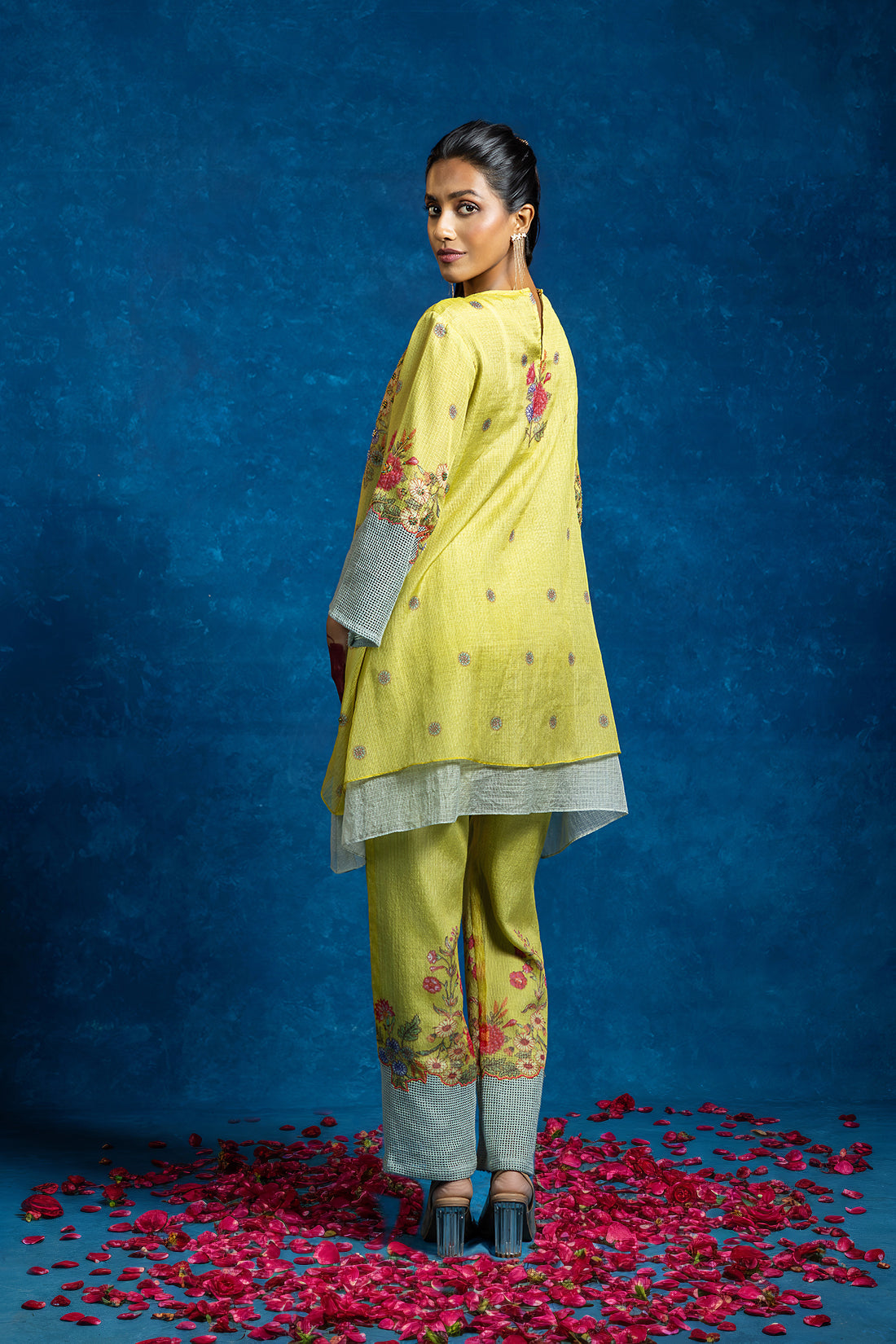 BAGHIRA APPIQUED LAYERED KURTA SET
