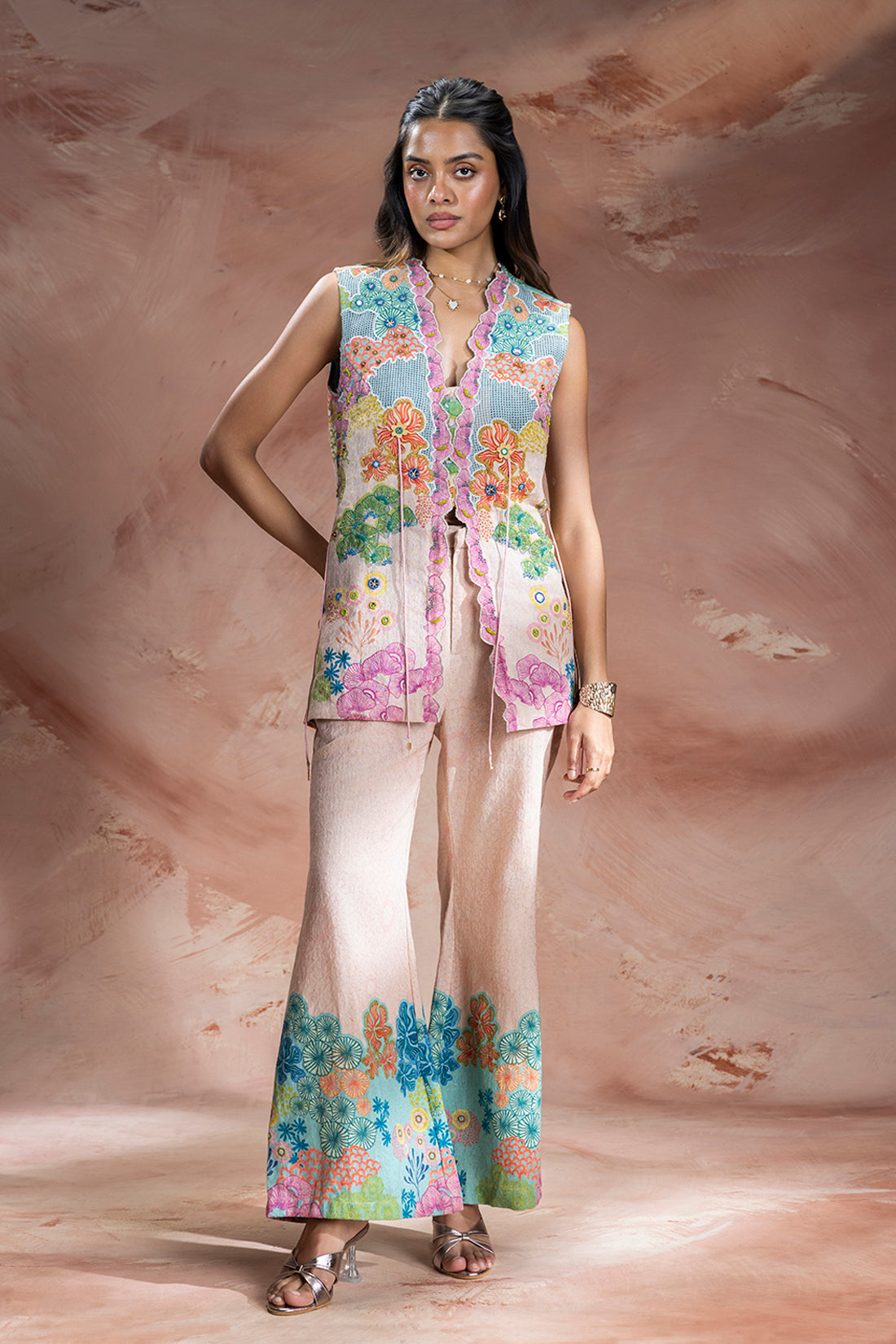 KAIA EMBROIDERED TOP AND PANTS