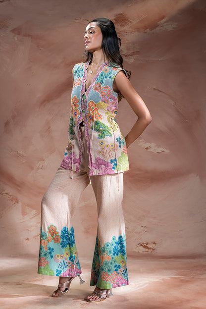KAIA EMBROIDERED TOP AND PANTS