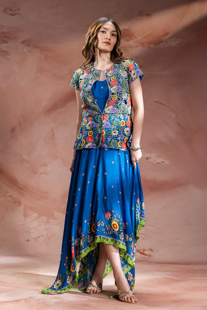BAGHIRA EMBROIDERED HANDKERCHIEF DRESS  SET