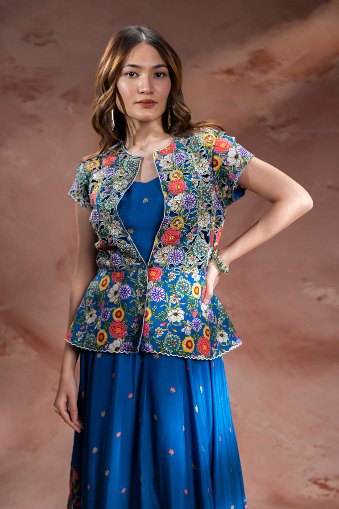 BAGHIRA EMBROIDERED HANDKERCHIEF DRESS  SET