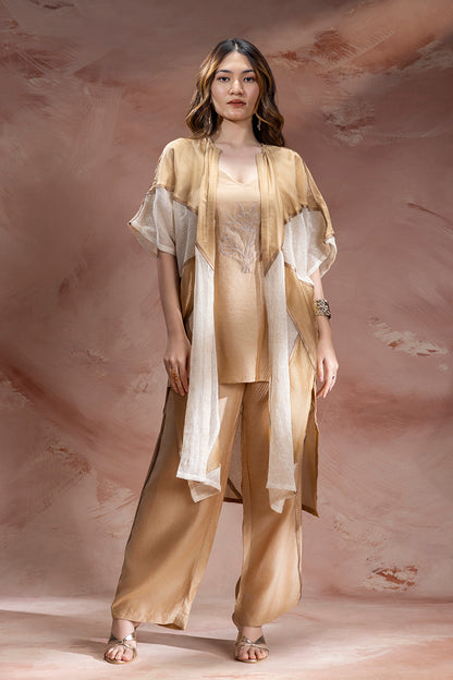 ZINNIA APPLIQUÉ  JACKET AND PANTS SET
