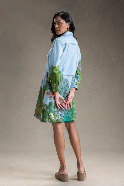 BLUME PRINTED BOXY DRESS
