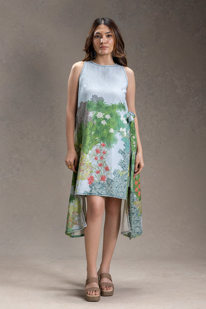 BLUME PRINTED PANELED DRESS