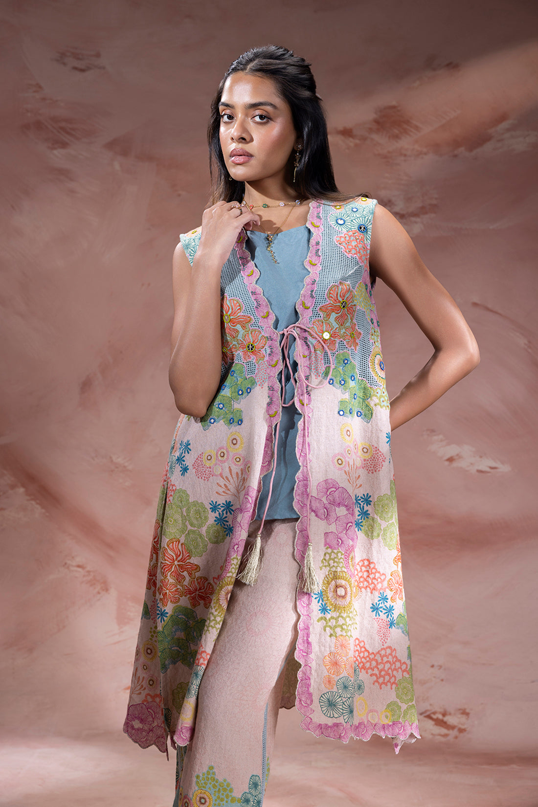 KAIRA EMBELLISHED  JACKET AND PANTS SET
