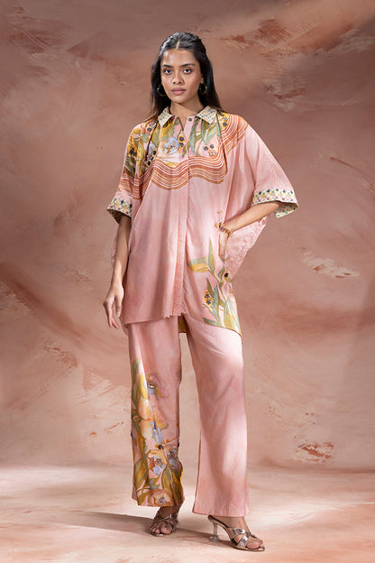 ZEYA EMBELLISHED KIMONO TUNIC AND PANTS