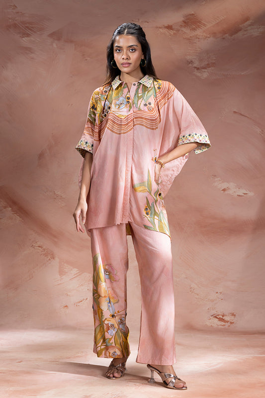 ZEYA EMBELLISHED KIMONO TUNIC AND PANTS