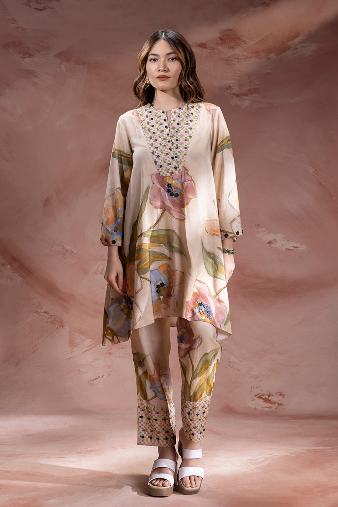 ZEYA EMBELLISHED TUNIC AND PANTS