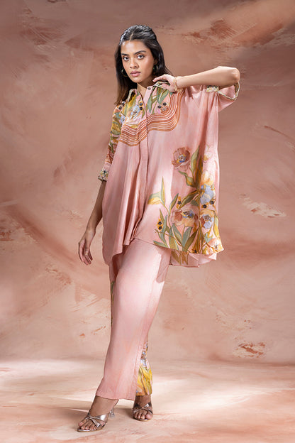 ZEYA EMBELLISHED KIMONO TUNIC AND PANTS