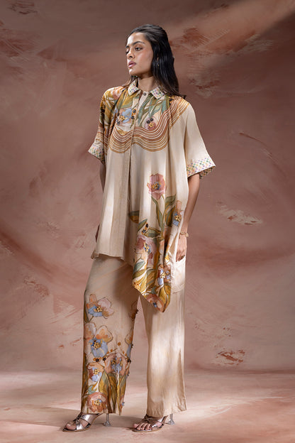 ZEYA EMBELLISHED KIMONO TUNIC AND PANT