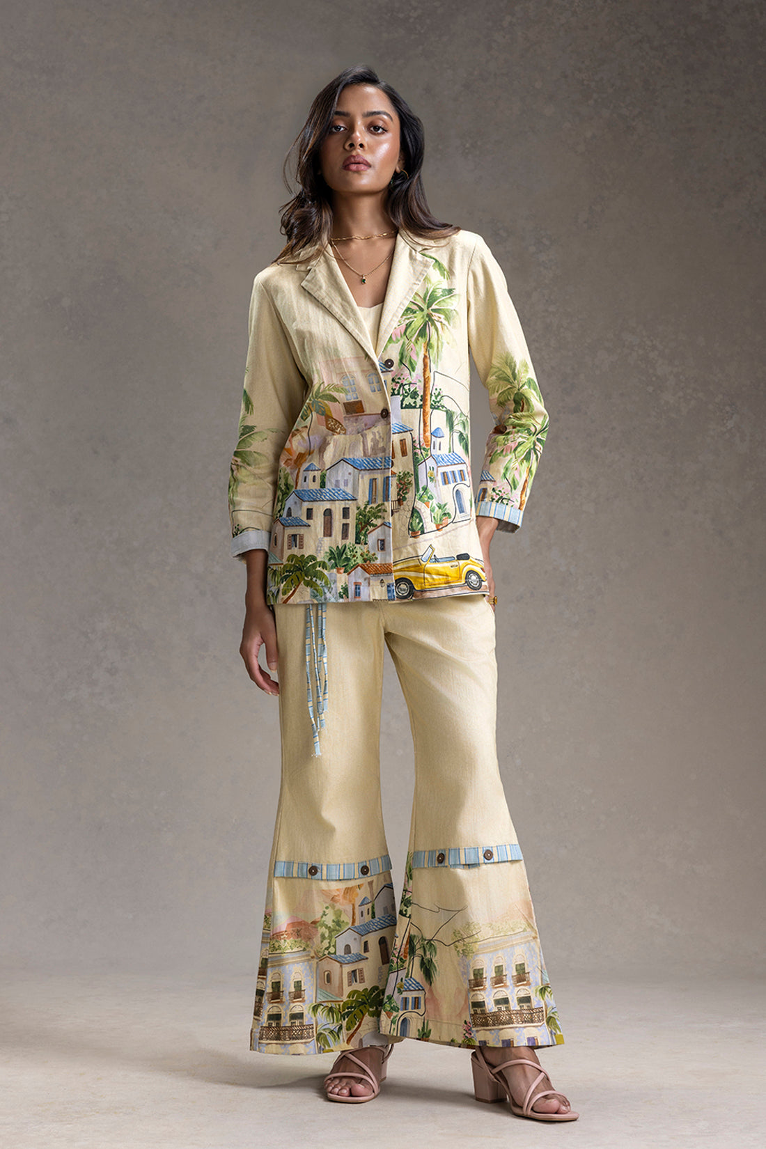 RIVIERA PRINTED BLAZER SET