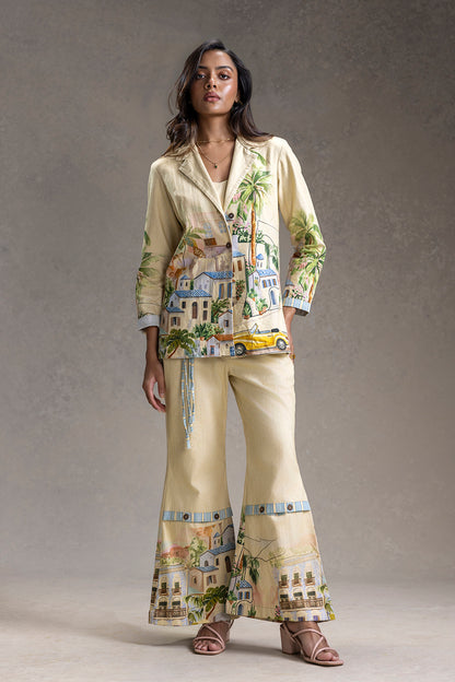RIVIERA PRINTED BLAZER SET