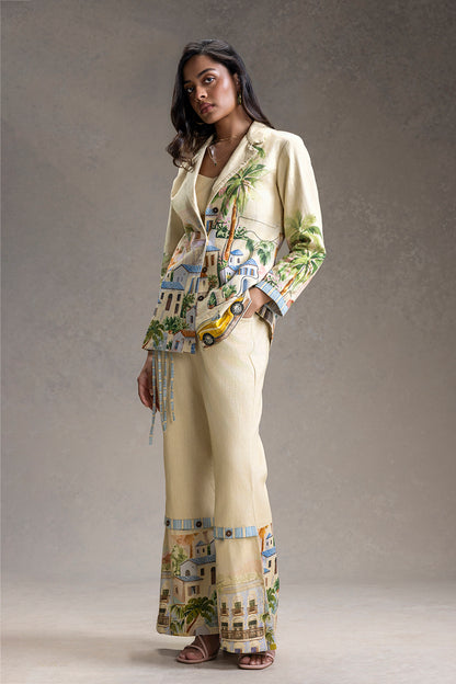 RIVIERA PRINTED BLAZER SET