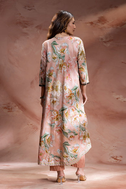 ZEYA EMBELLISHED ASYMMETRIC TUNIC AND PANTS
