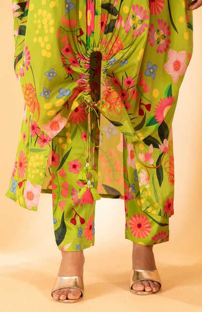 LIME GREEN KAFTAN SET