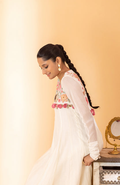 OFF WHITE ANARKALI SET