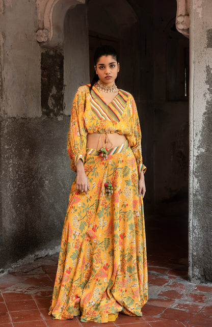 MARIGOLD YELLOW SKIRT SET