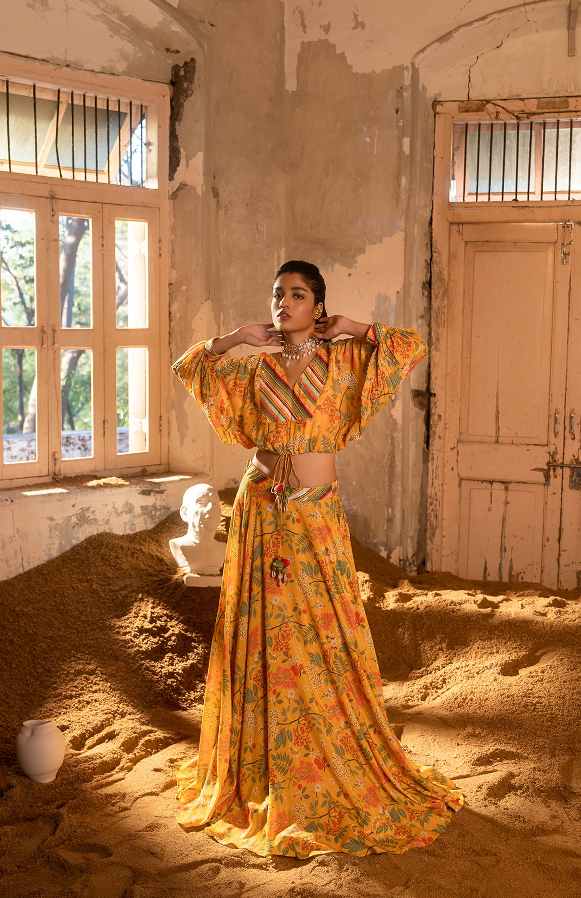 MARIGOLD YELLOW SKIRT SET