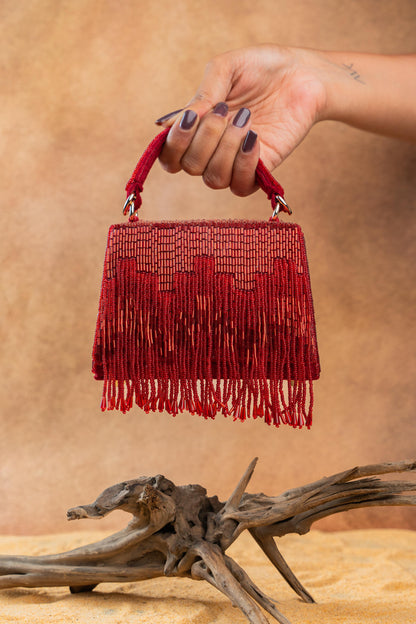 SALLI EN VIE MINI KASSE TASSEL RED