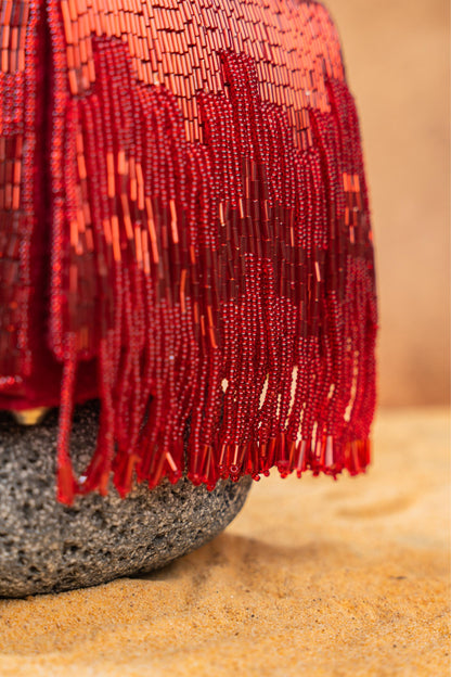 SALLI EN VIE MINI KASSE TASSEL RED