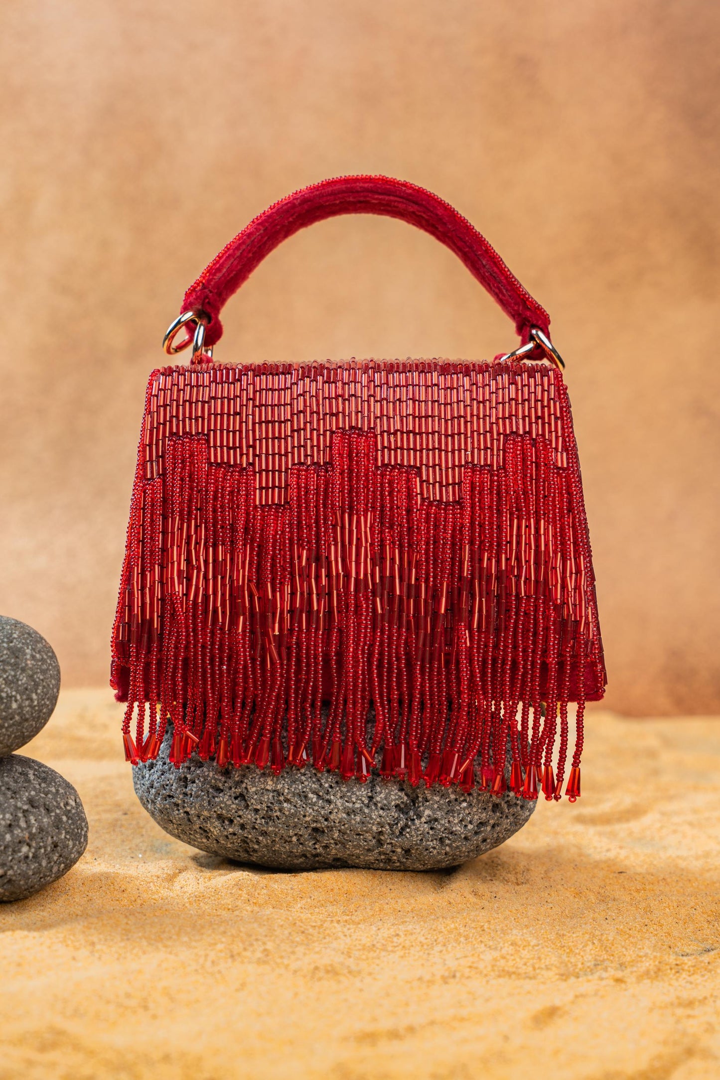 SALLI EN VIE MINI KASSE TASSEL RED