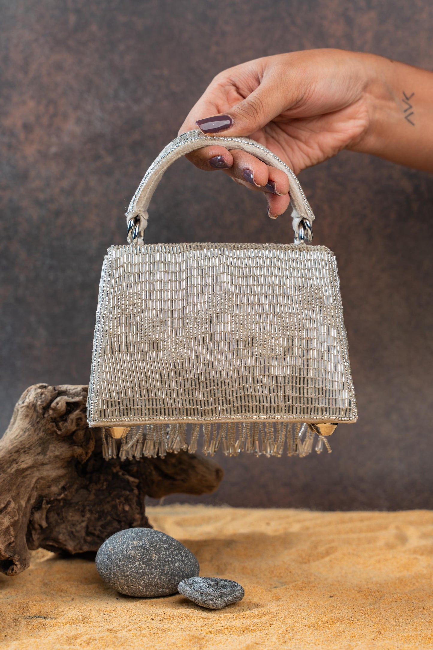 SALLI EN VIE MINI KASSE TASSEL SILVER
