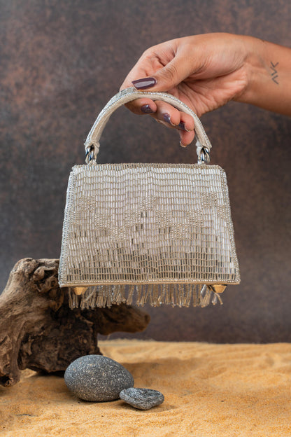 SALLI EN VIE MINI KASSE TASSEL SILVER