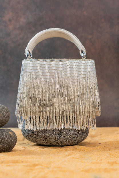 SALLI EN VIE MINI KASSE TASSEL SILVER