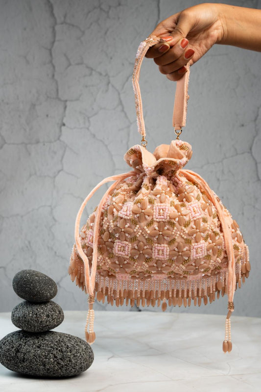 SERENITY SATCHEL CRISS CROSS BLUSH