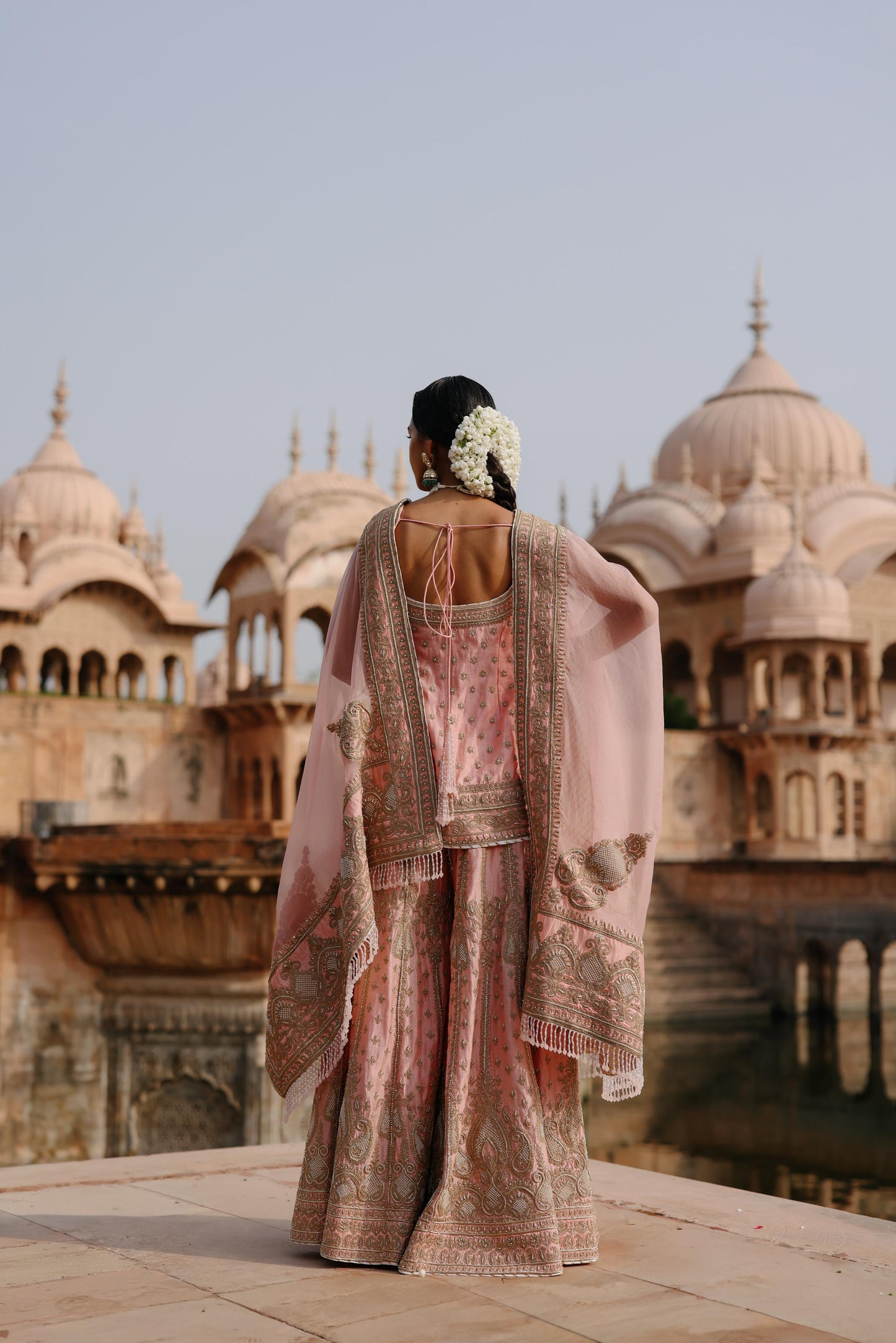 TASNIM - PINK KURTA SET WITH SHARARA & DUPATTA