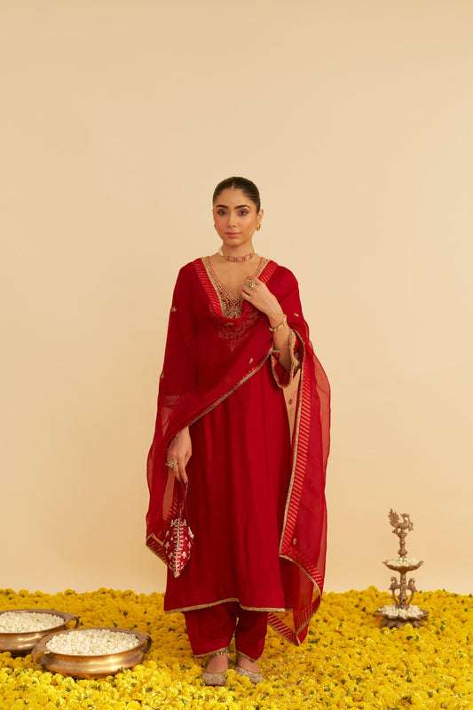 HAAYAT - LONG KAFTAN WITH SALWAR AND DUPATTA