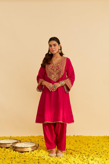 MEHZA - SHORT CHAUGA WITH SALWAR AND DUPATTA