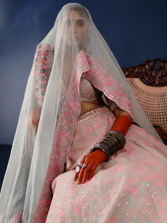 SINDOORI LEHENGA SET