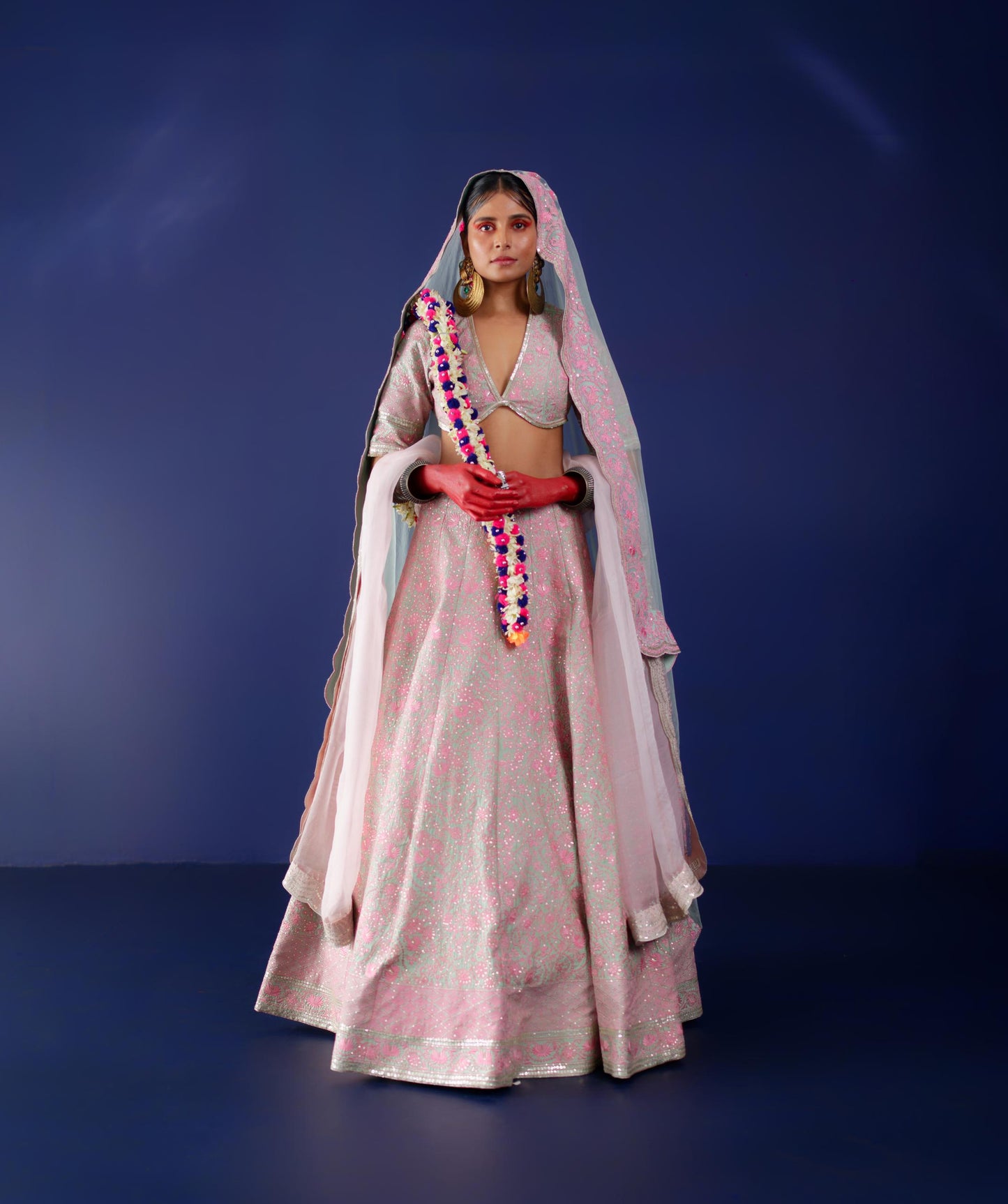 SINDOORI LEHENGA SET