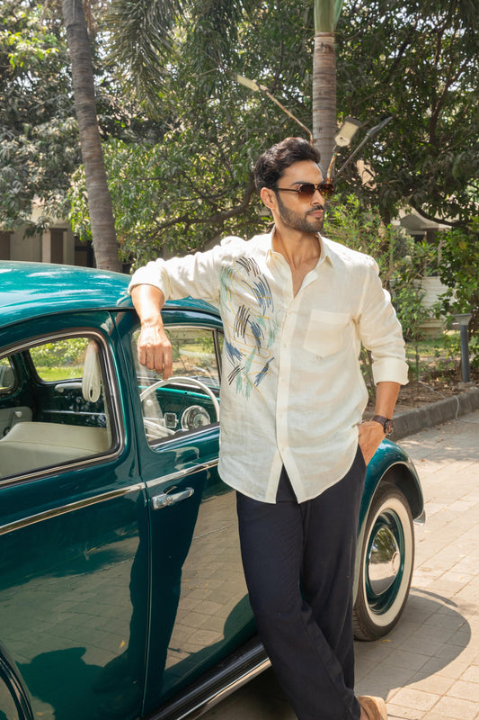 CREAMSTONE LINEN SHIRT