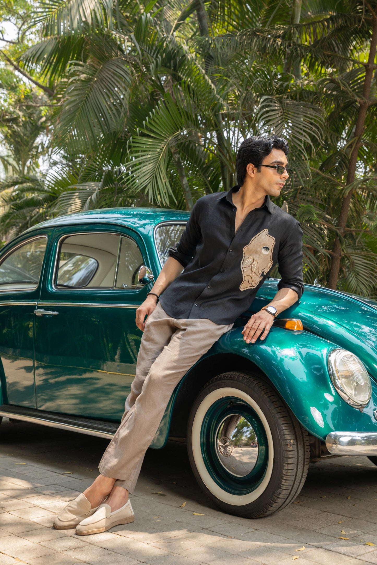CHARCOAL EDGE LINEN SHIRT